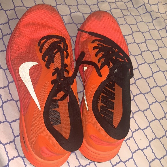 Orange Nikes. Lunarlon size 7 - Picture 1 of 2
